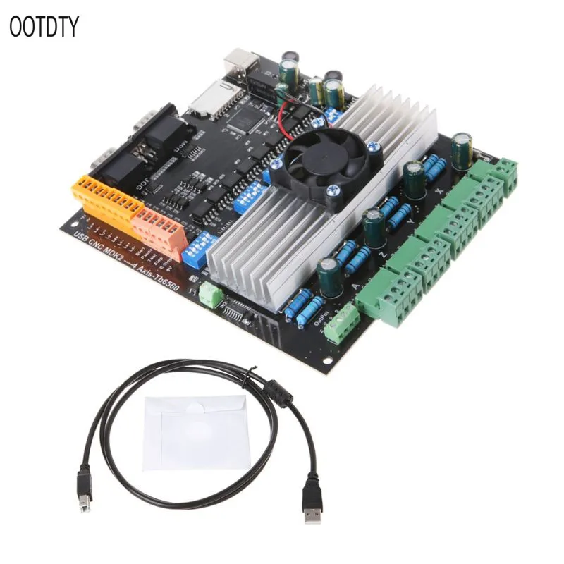 USB MDK2 4 оси Tb6560 Драйвер шагового двигателя плата 3.5A 24 В с MPG интерфейс для ЧПУ гравировки контроллер двигателя