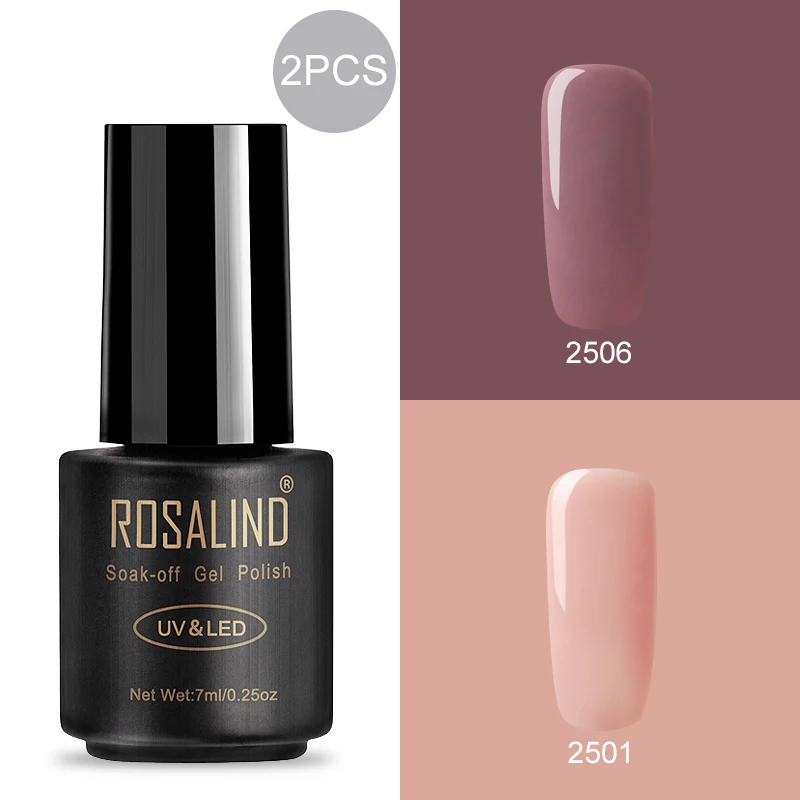 RA-2GELS-24 ROSALIND 7 мл Гель-лак для ногтей Полупостоянный УФ-гель гибридный набор для маникюра впитывающий лак белый праймер - Цвет: RA-2GELS-24