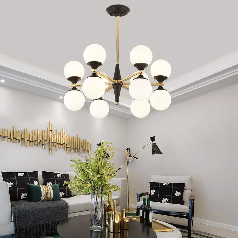 

Modern Simple Mediterranean Gold Restaurant Chandelier Living room Lamps Dining Room Lighting Study Children's room Lamp