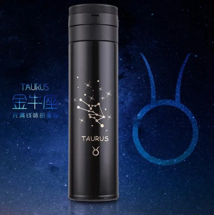 AQW1091 450ml TAURUS Keelorn, высокое качество,, двойные стенки, нержавеющая сталь, термосы, 500 мл, термокружка для кофе, чая, молока, кружка для путешествий, термол, бутылка - Цвет: AQW1091 450ml TAURUS
