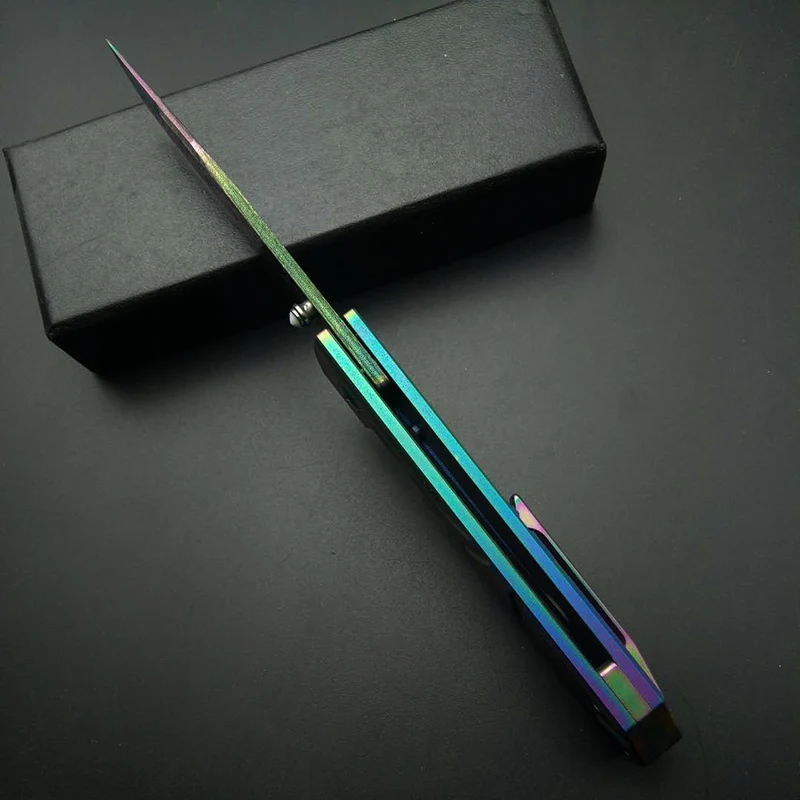 Высококачественный титановый шариковый подшипник с ЧПУ Ручка дамасское лезвие