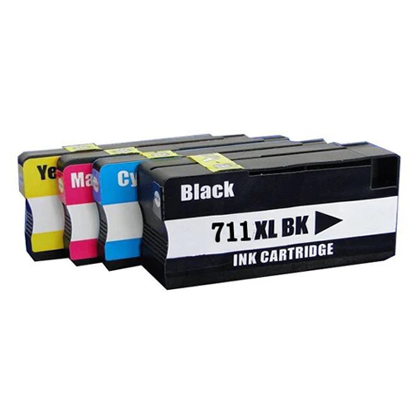 4 шт. вида цветов совместимый чернильный картридж коробка для принтера hp 711 xl