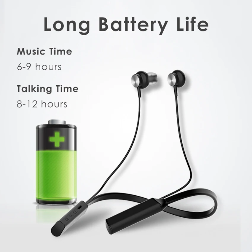 Aimitek BL 2 bluetooth наушники с шейным ремешком беспроводные магнитные вкладыши защитой