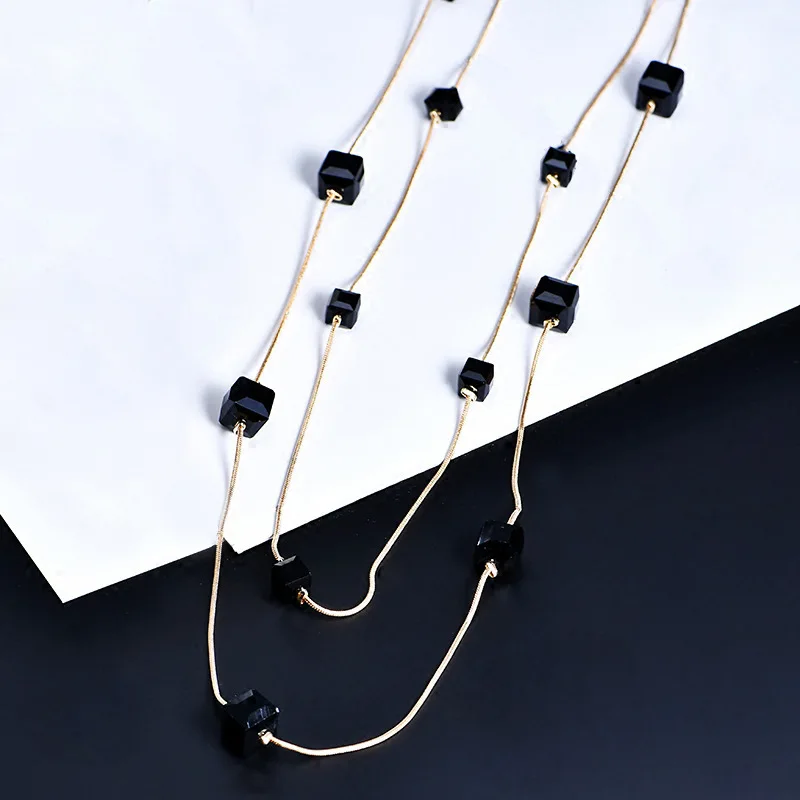 Europe and the United States fashion double square long necklace FY18110902 | Украшения и аксессуары