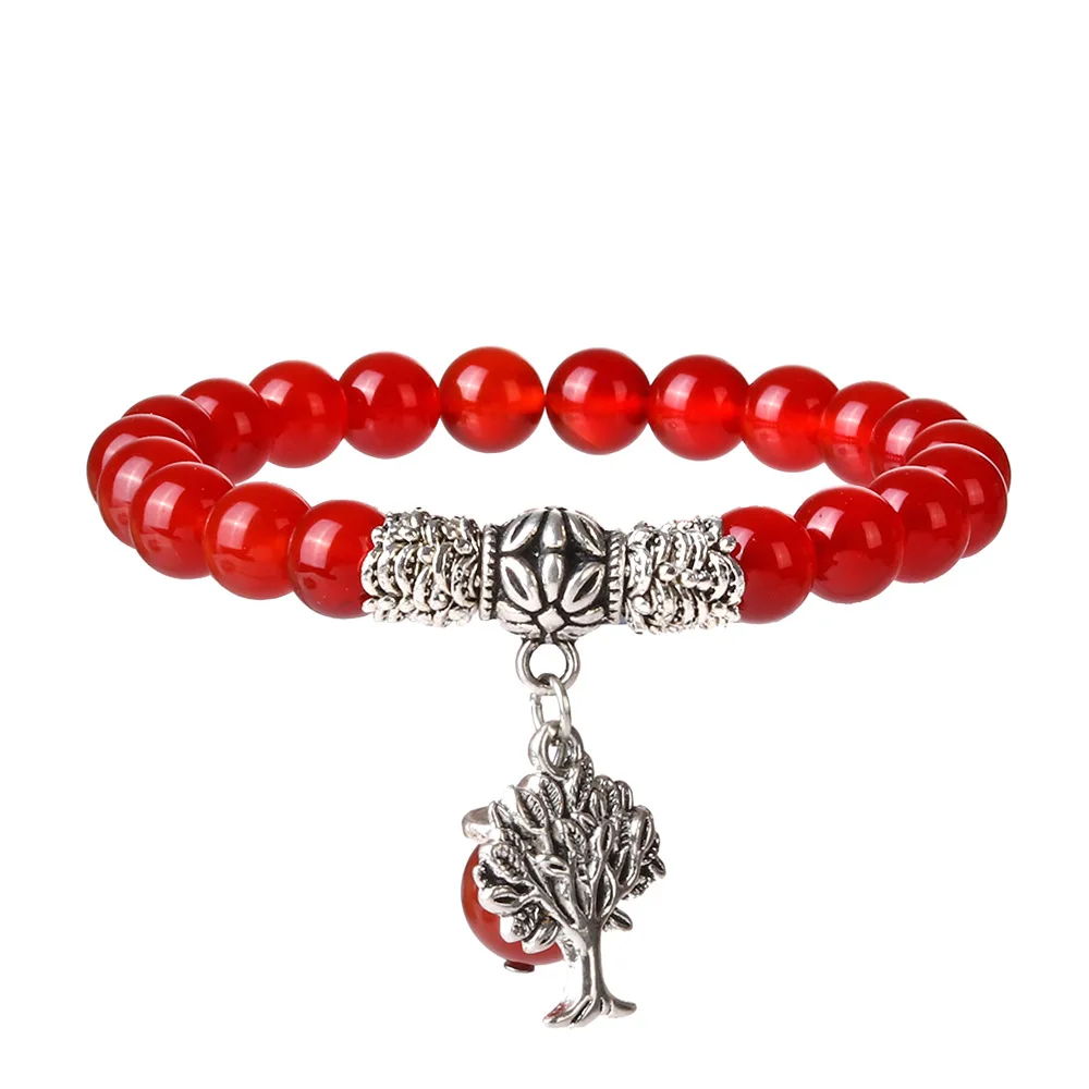 Reiki целебная энергия дерево очарование Mala бусины Strand браслеты чакра камень