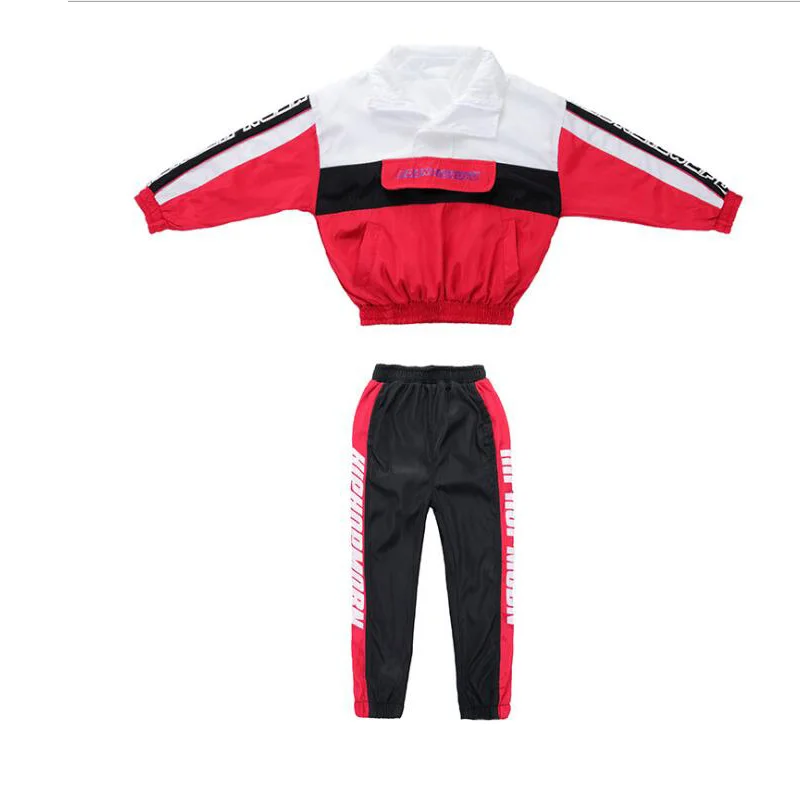 Детская одежда в стиле хип хоп для джазовых танцев костюмы Повседневная футболка