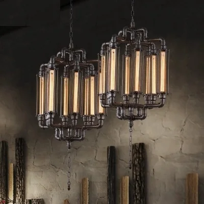 Старинная Подвесная лампа Эдисона в стиле индастриал железная водопроводная