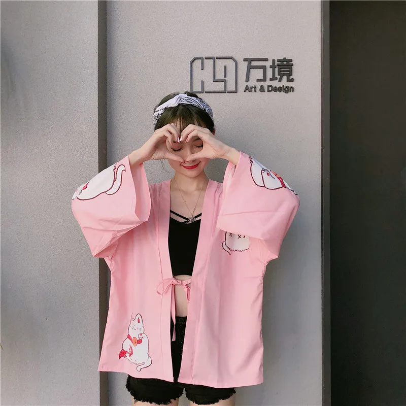 Японские наряды кимоно кардиган для женщин юката женское китайское harajuku kawaii