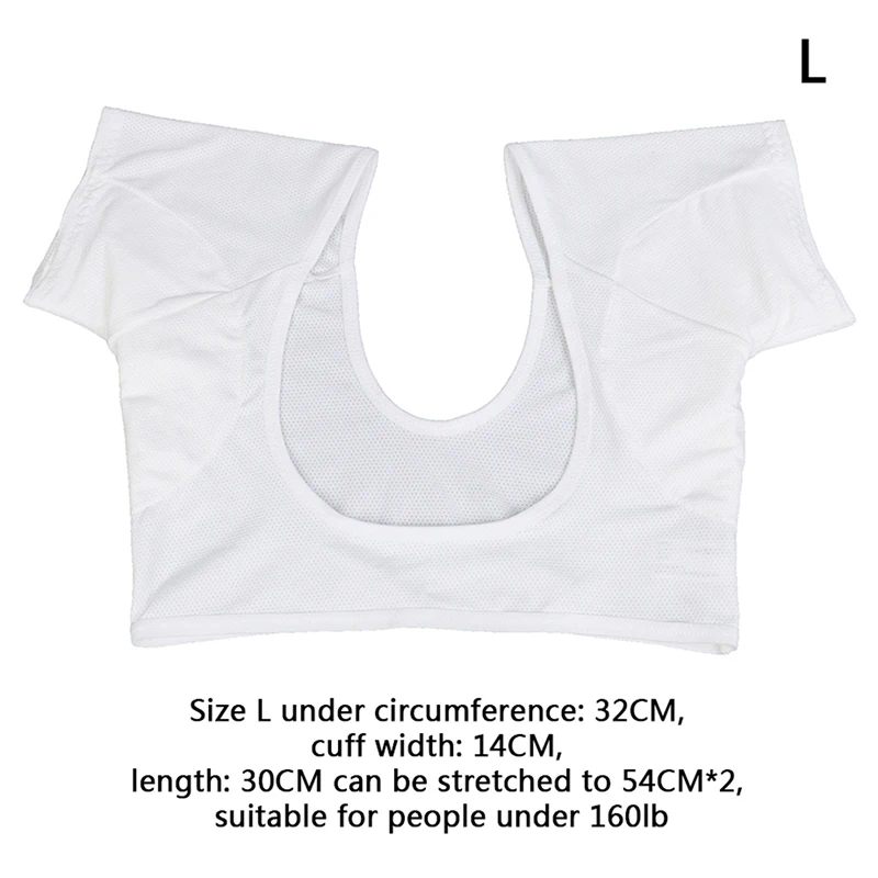 

1Pc Size M/L Washable T-shirt Shape Sweat Pads Reusable Underarm Armpit Sweat Pads Perfume Absorbing Sweat