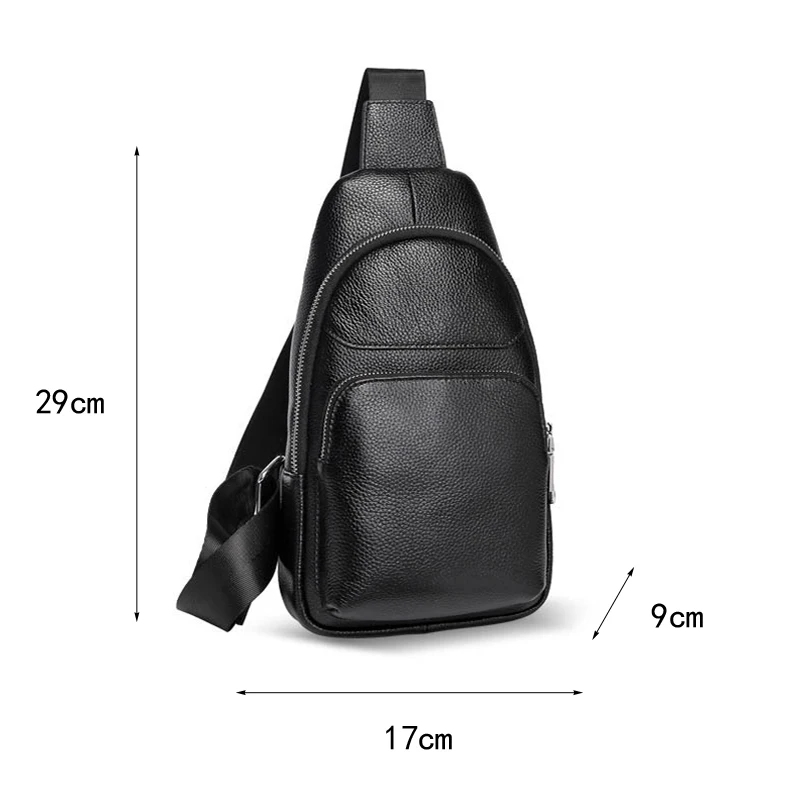 

2018 New Fashion 100% Cow Genuine Leather Waist Packs for Men Male Chest Package Crossbody Bags Luxury Brand Design Chest Bag