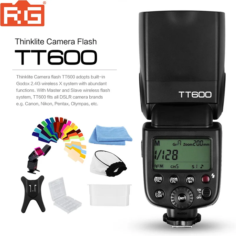 Godox Thinklite TT600 2,4G беспроводной GN60 Master/Slave камера Вспышка Speedlite для Canon Nikon Pentax Olympus Fujifilm