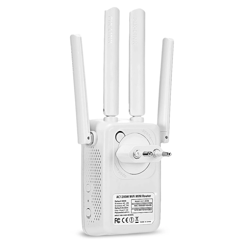 Pixlink LV ac05 Wi Fi Range Extender четыре антенны 1200 м 2.4 ГГц/5 ГГц двухдиапазонный Беспроводной