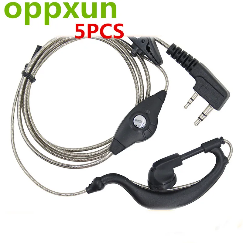 5 шт 2PIN алюминиевая фольга наушники для Kenwood TK3107 TK3207 радио Baofeng CB UV 5R GT PUXING