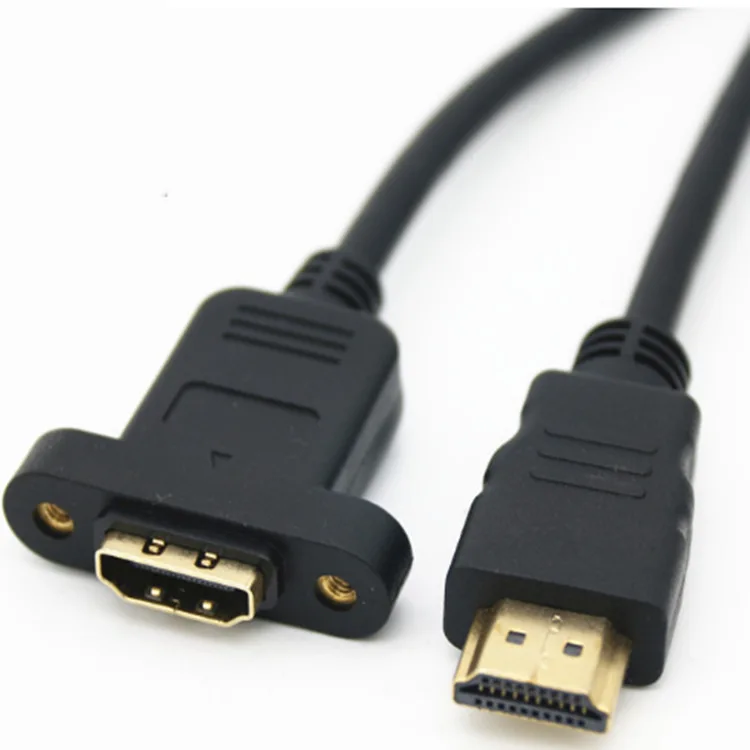 10 шт./лот HDMI Удлинительный Кабель Штекерный к женскому с винтовой панелью