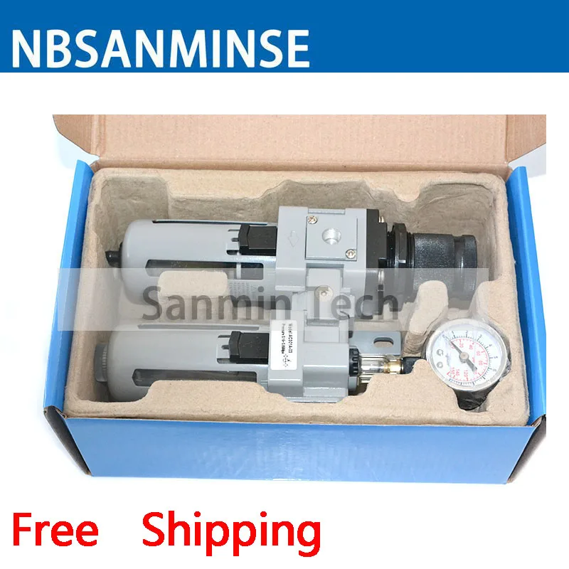 NBSANMINSE Воздушный Компрессор AC 2010 1/8 1/4 3/8 1/2 3/4 1 масла регулятор водоотделитель Ловушка фильтр-Аэрограф пневматический Компоненты
