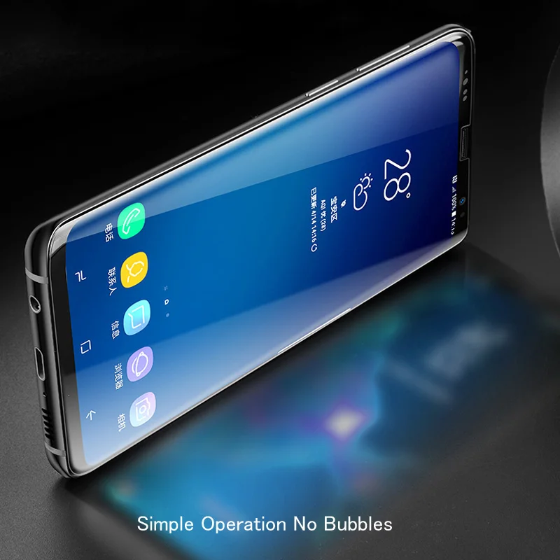 Прозрачное УФ закаленное стекло для Samsung Note 9 8 S9 S8 S7 Edge 5D полное жидкое Защитное