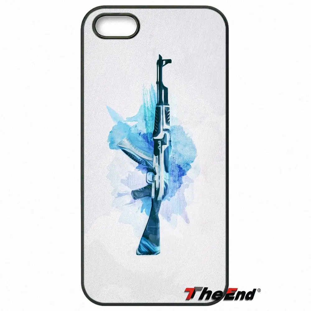 Counter strike CS GO guns жесткий черный чехол для телефона iPhone X 4 4S 5 5C SE 6 S 7 8 плюс Galaxy J5 J3 A5 A3