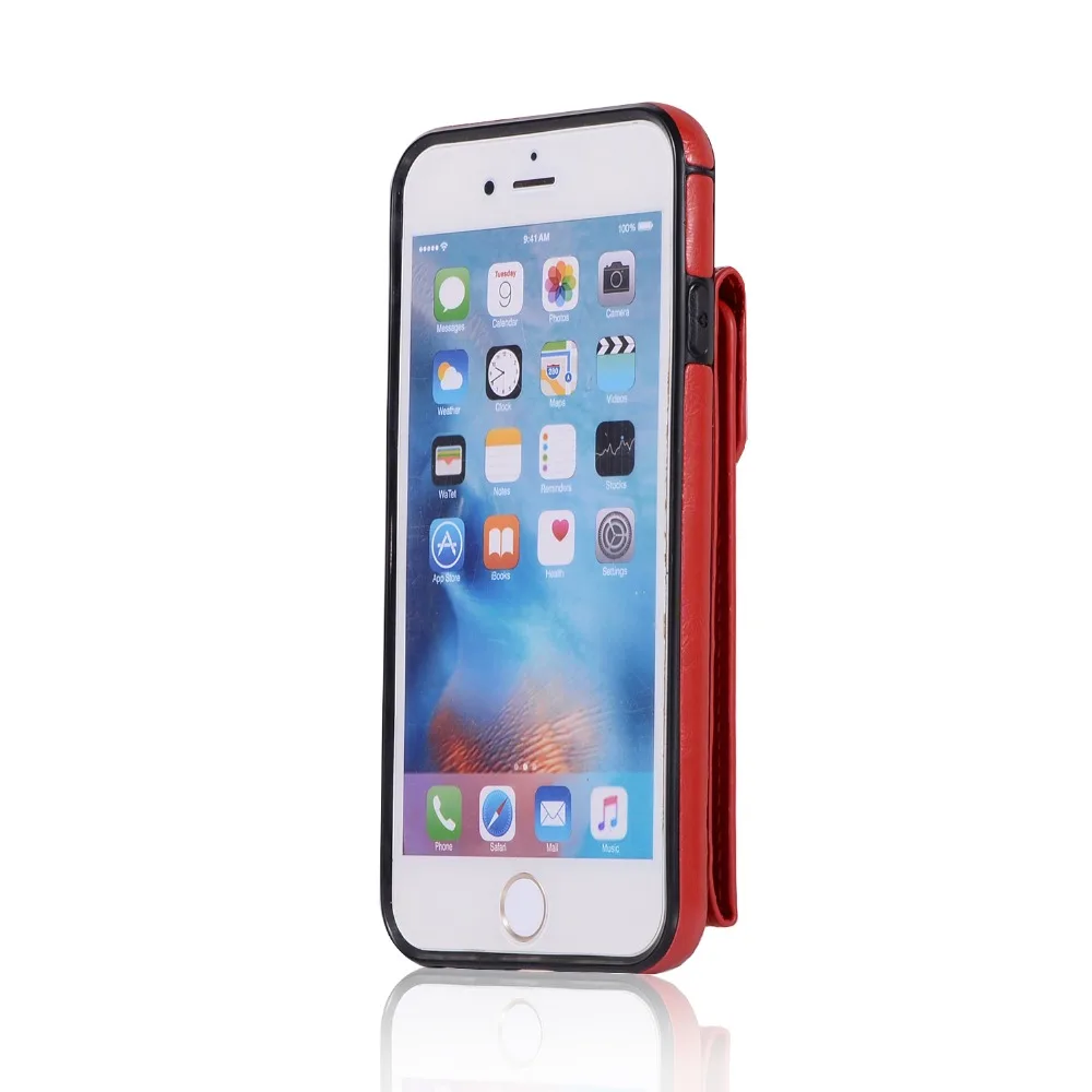 Модный кожаный чехол портмоне для iPhone5 6 7 8 Plus X XS Max XR Чехол сумка телефона с