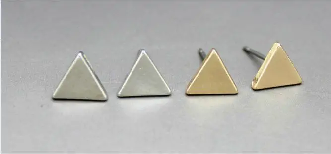 Модные аксессуары коробка краткие геометрические треугольные серьги-гвоздики