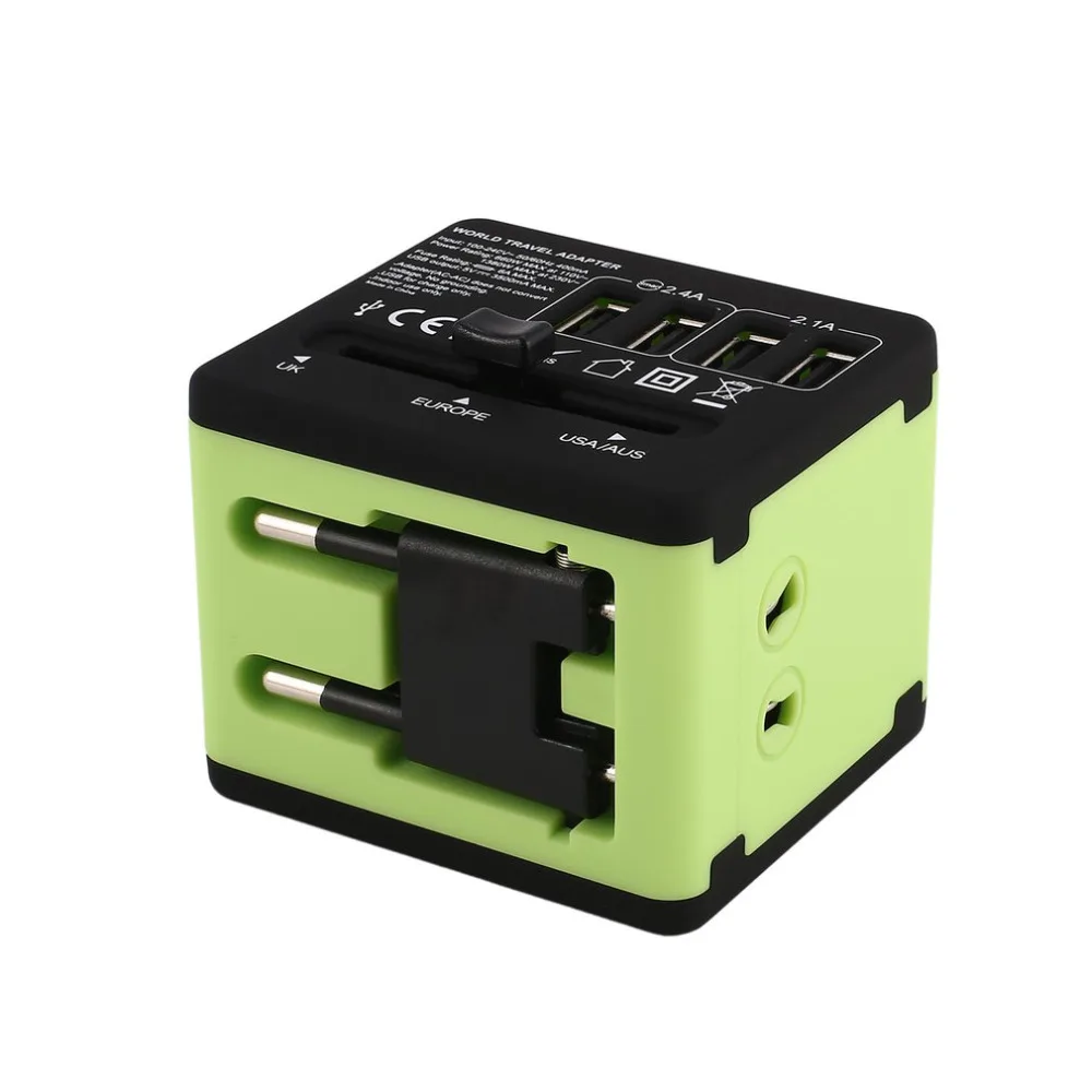 Новый JY-190 4USB зарядка Универсальный дорожный адаптер Все-в-одном международный