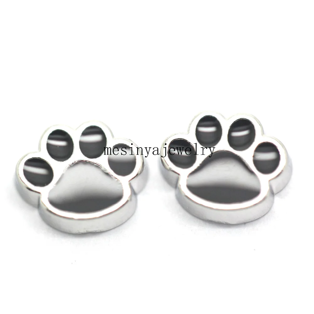 10 шт. Плавающие Подвески в виде собачьей Лапы Для стеклянного медальона|floating