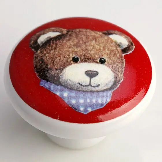 Детские мебельные ручки с героями мультфильмов маленький медвежонок