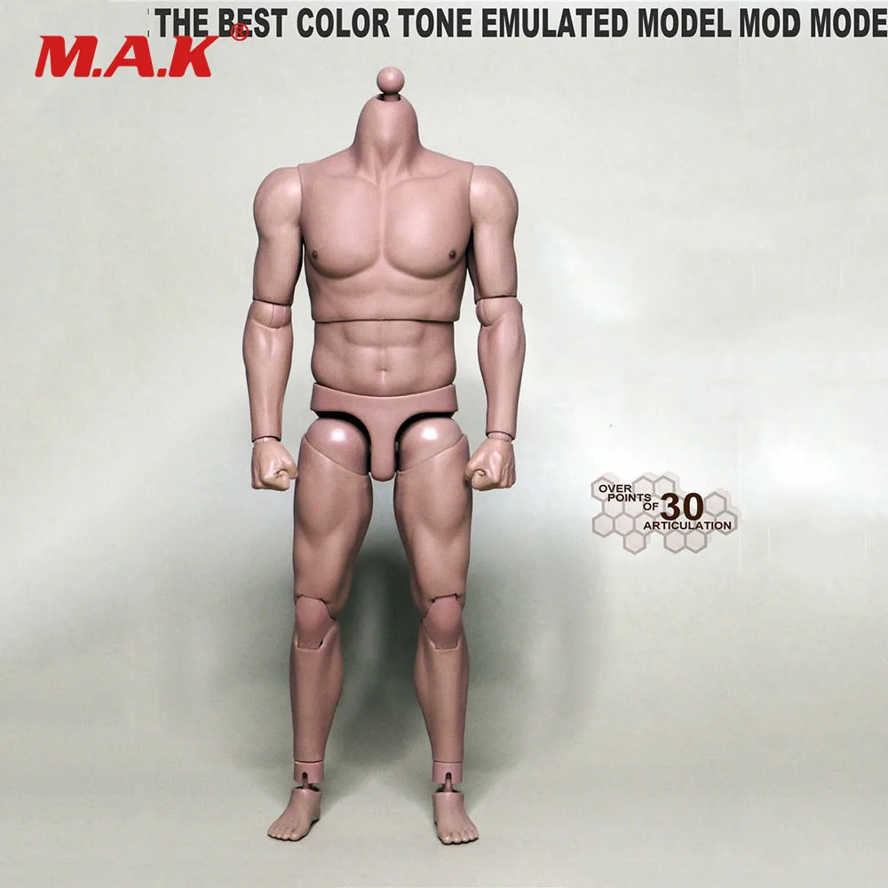 

S02 1/6 Scale 12inches Strong Muscles Wide Shoulder Male Body Accessory Asia Emulated Man Figure Model for 12'' Action Figure