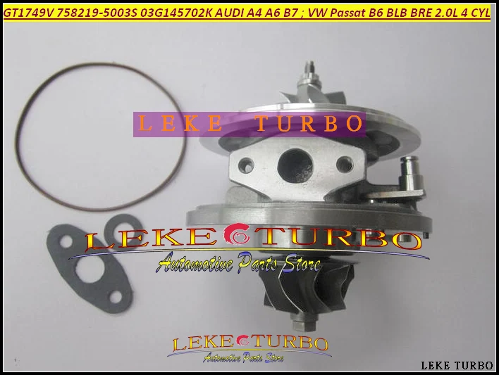 Турбокартридж CHRA GT1749V 758219 5003S 03G145702K 03G145702F для AUDI A4 A6 Volkswagen VW Passat B6 BLB BRE 2.0L|chra|chra