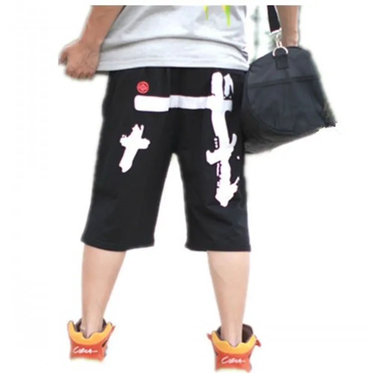 

Free shipping Men's plus size clothing summer shorts hiphop print Elastic Waist Chinese style short trousers Hip-Hop XL-7XL