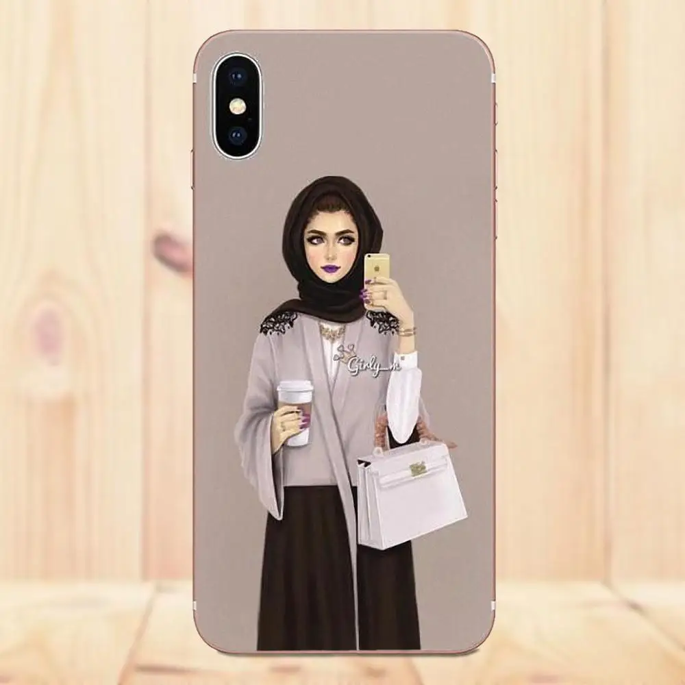 Muslim Islamic Gril Eyes Luxury Flowers Soft TPU Capa For Galaxy Alpha Core Prime Note 4 5 8 S3 S4 S5 S6 S7 S8 S9 mini edge Plus | Мобильные
