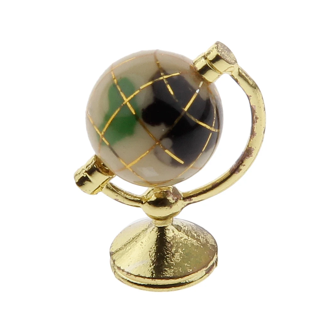 

Новый высококачественный 1:12 кукольный домик Миниатюрный Глобус с подставкой белые куклы аксессуары кукольный домик украшения игрушки для ...