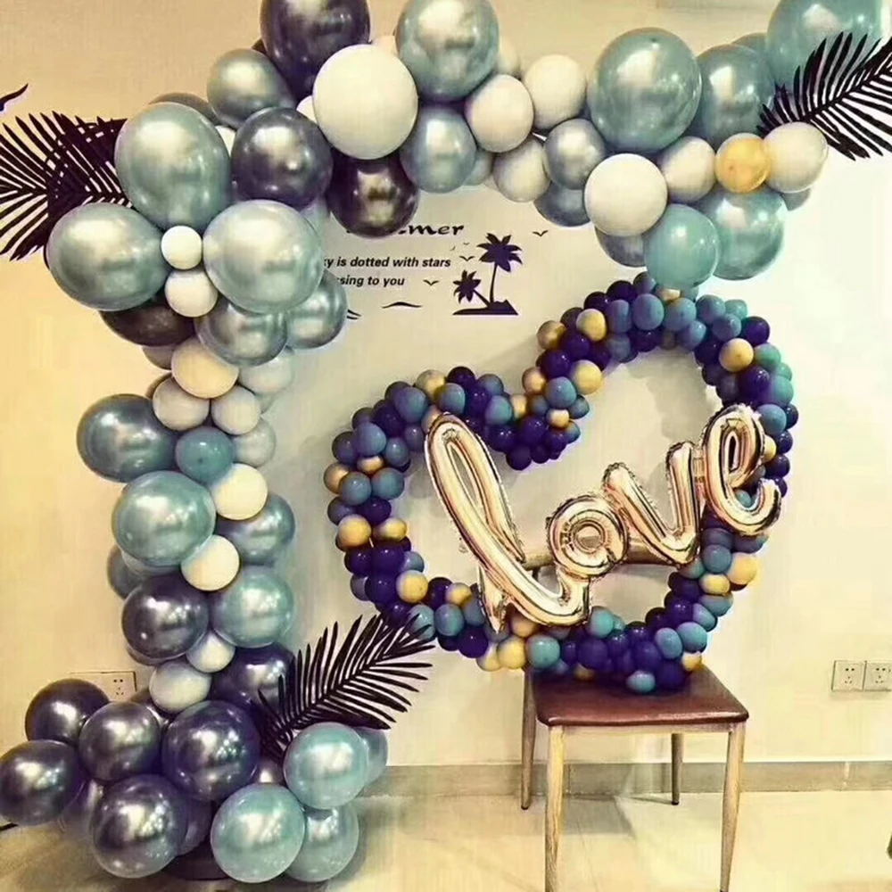 

2019 хром, 12 дюймов, блестящие свадебные декоративные шары, опционально для дня рождения, фотосессия, 6 цветов, латексные металлические праздн...