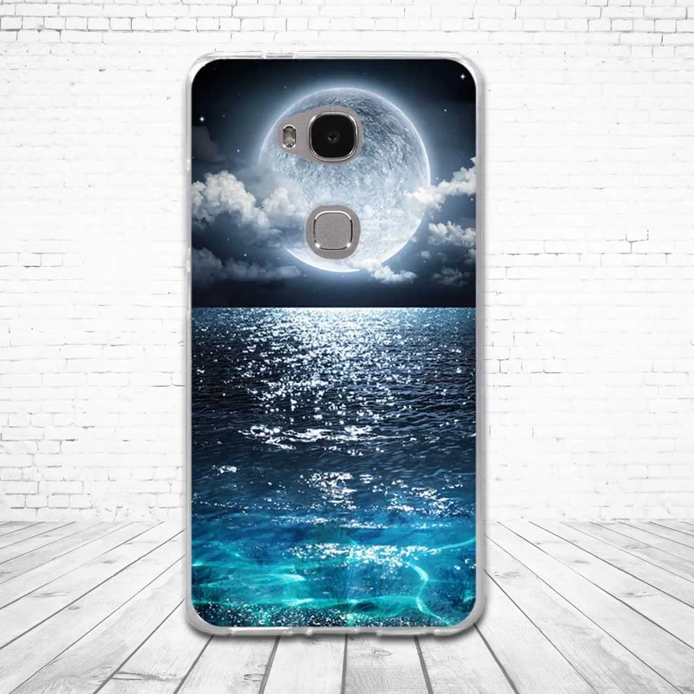Мягкие силиконовые чехлы для Huawei Honor 5X роскошный мультяшный чехол с полной