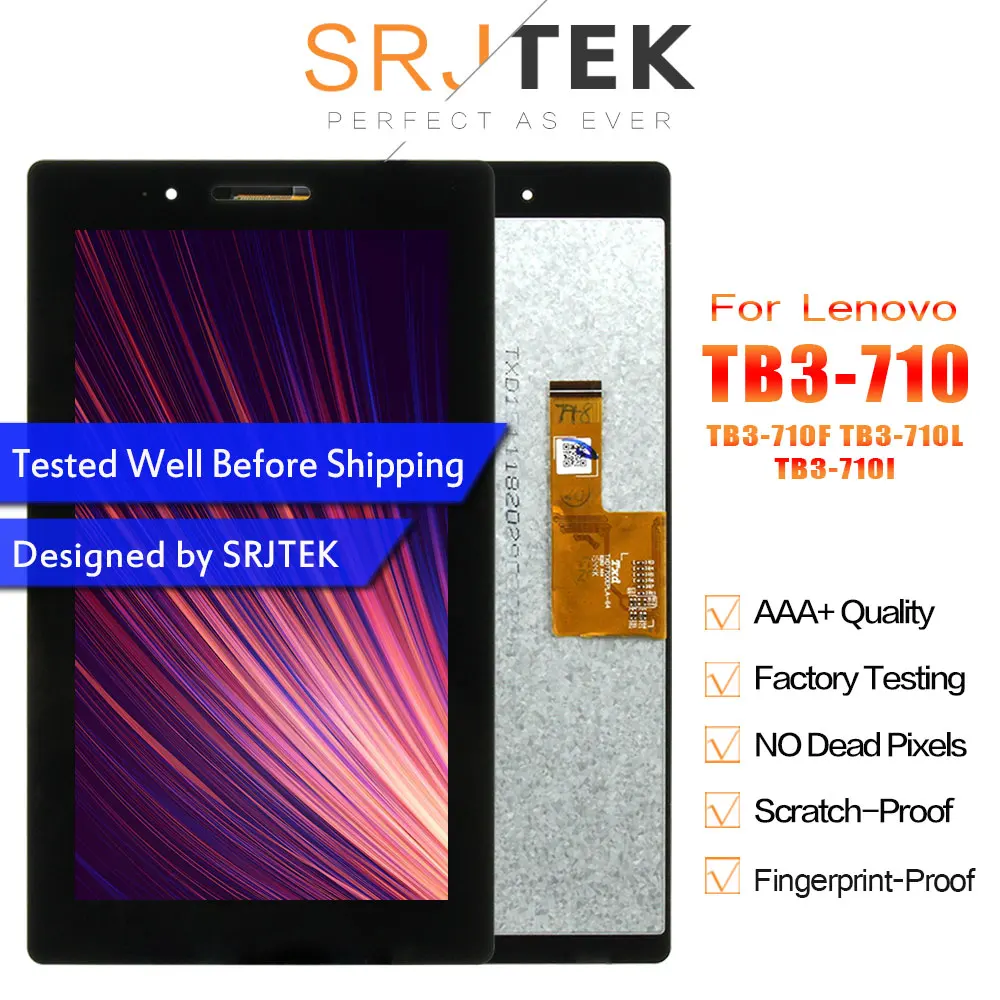 

Srjtek LCD Display Touch Screen Digitizer For Lenovo Tab 3 7.0 710 Essential Tab3 TB3-710 TB3-710F TB3-710L TB3-710I Assembly