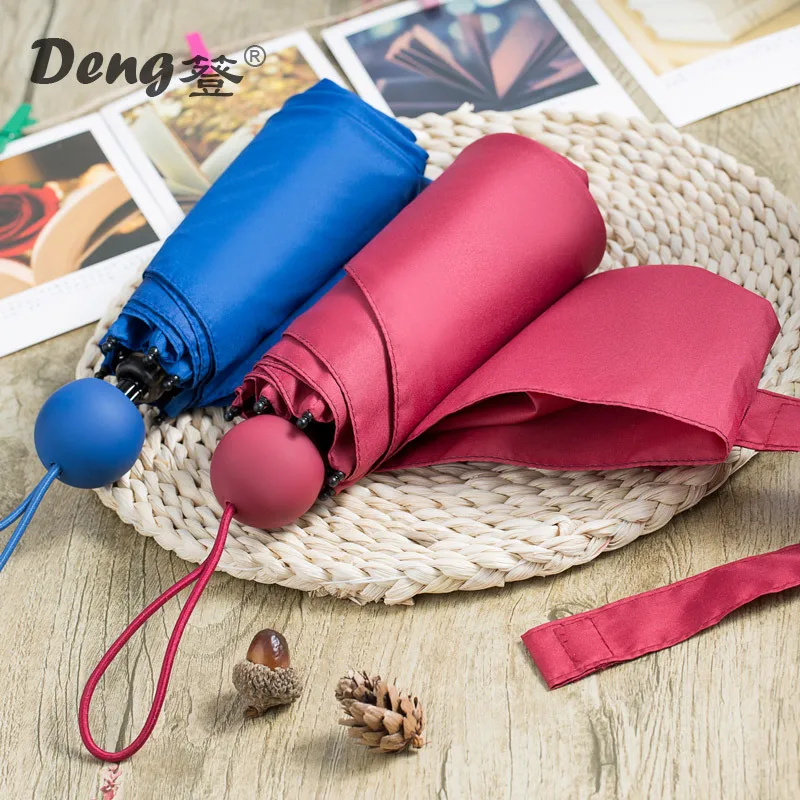 MINI анти УФ для женщин женские капсульные маленькие зонтики пять складных