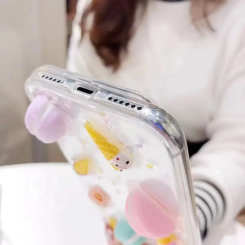 Чехлы для Apple IPhone 6 6s 7 8 Plus X S Xr Xs Max милые 3D чехлы с мороженым торт макарон оболочка