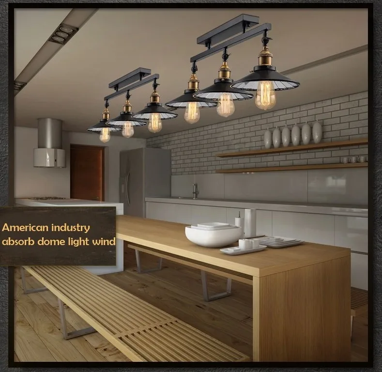 Винтажная металлическая подвесная люстра потолочный светильник в стиле лофт