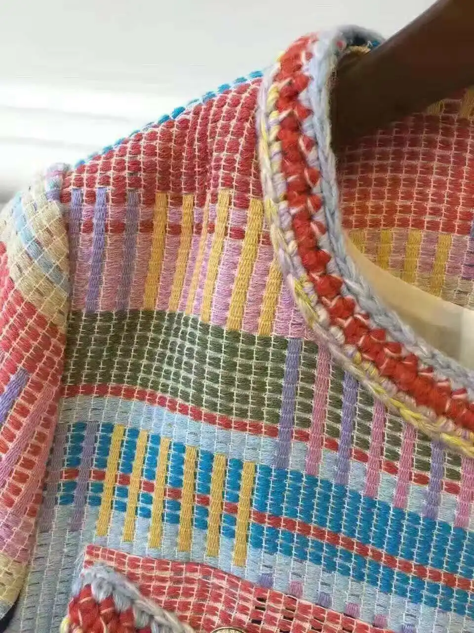 Восхитительное Женское пальто макарон элегантная твидовая куртка модные