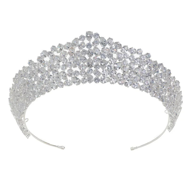 

Hadiyana New Bridal Wedding Tiaras Crowns Fashion Luxury CZ Women Party Oval Zircon High Quality Jewelry Crown Sale Price BC4509