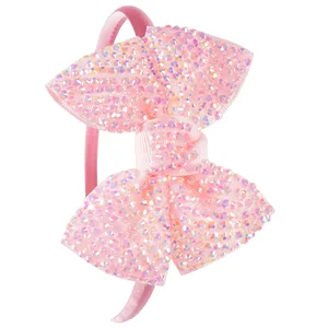 Стразы принцессы для девочек; Ободки с бантиками; Изысканные Детские ободки для волос с бантом; Тиара для детей; Вечерние аксессуары для волос