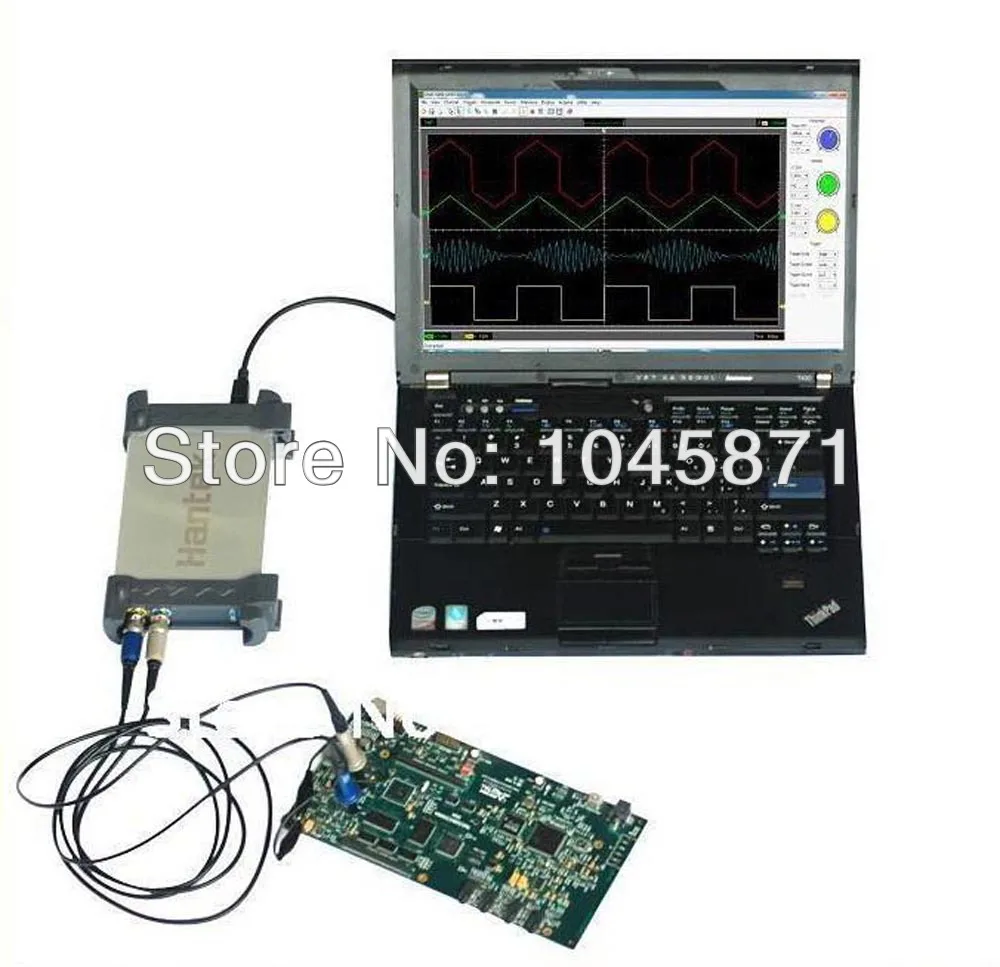 O029 Hantek 6052BE 50 МГц 150 мкс/с полосой пропускания ПК на основе USB цифровое хранилище |