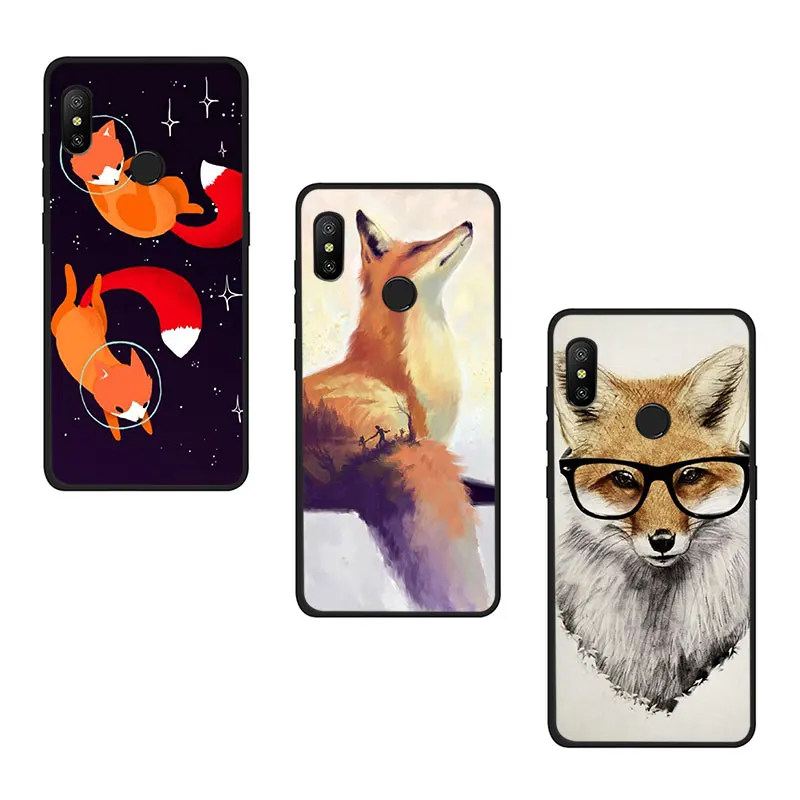 Sly fox Soft TPU Phone Cover for Xiaomi Poco X3 Nfc Mi 8 9 10 SE A2 A3 Lite 6 A1 2s Max 3 F1 9T CC9e pro | Мобильные телефоны и