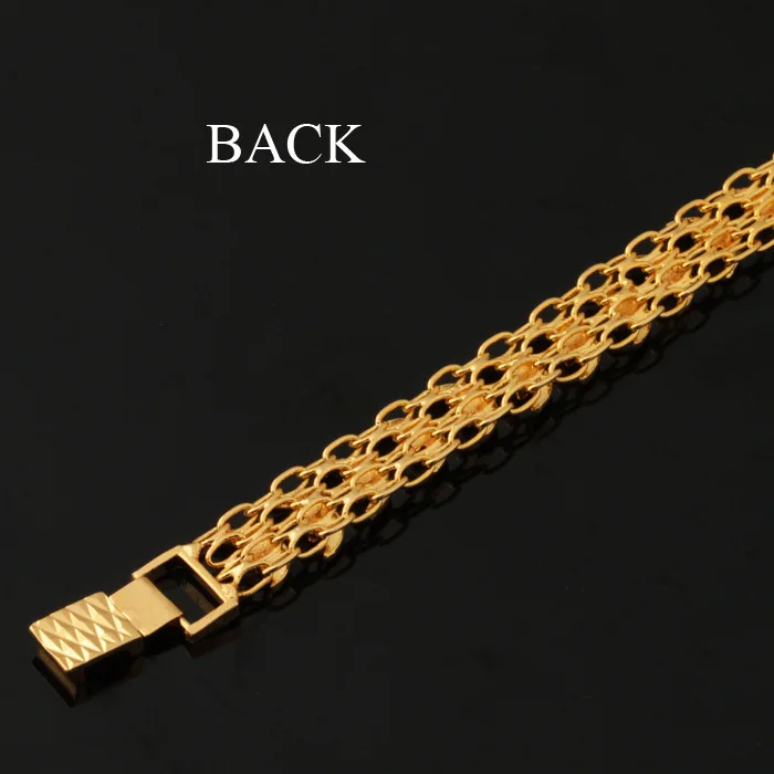 U7 новые модные золотые ювелирные изделия браслет с сердцем и звеньями H463 |