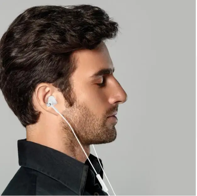 Новые наушники Xiaomi Mi Dual Driver MEM Mic с проводным управлением, полувставные наушники l-образной формы, гибридные динамические наушники постоянного тока
