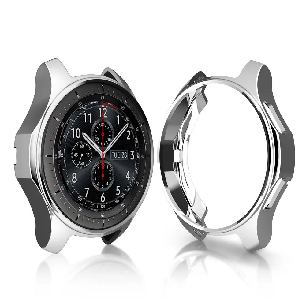 High Quality Protective Case Cover Ultra-thin TPU Plating For Samsung Galaxy Watch 46mm Black Gold L0321 | Электроника