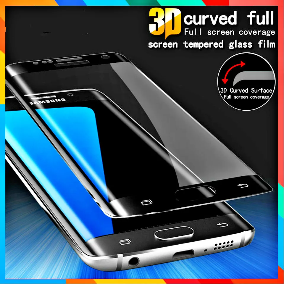 2019 Новое 3D стекло для samsung Galaxy S7 Edge S8 S9 Plus кривая Защитная пленка телефона