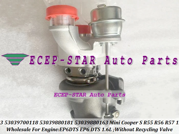K03 118 53039700163 53039700118 53039700181 163 турбо для Mini Cabrio Cooper S R55 R56 R57 2002 10 EP6 DTS CDTS 1.6L без e