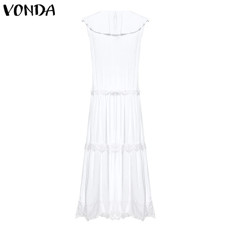 VONDA/платья для беременных; Одежда для беременных женщин; длинное платье макси без рукавов с рюшами; коллекция года; летнее платье для беременных; Gravida S-5XL