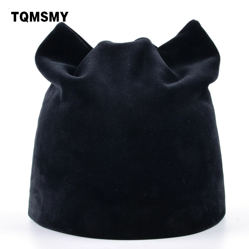 TQMSMY, женская осенняя и зимняя шапка, шапка для русской зимы, теплая шапка, женская шапка с кошачьими ушками, шапка для девушек, Skullies Touca, шапка TMDH06