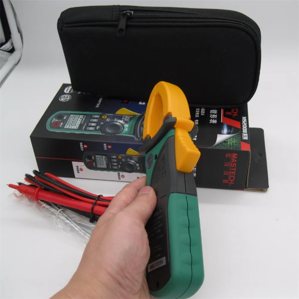 MASTECH MS2008B цифровой мультиметр Ампер клещи токовые клещи переменного тока, постоянный ток переменного тока AC/DC Напряжение конденсатор с алюминиевой крышкой, прибор для измерения сопротивления